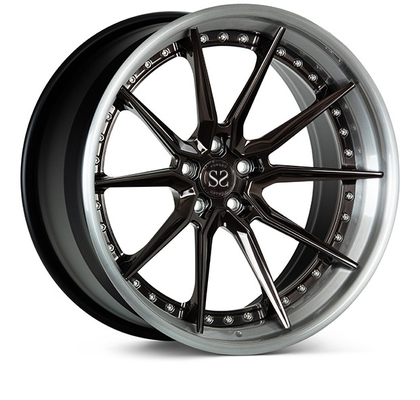 ฟอร์จ Vossen EVO2 3 PC ขอบ 24 นิ้วสำหรับ RS5 รถหรูสีดำล้อขัดเงา