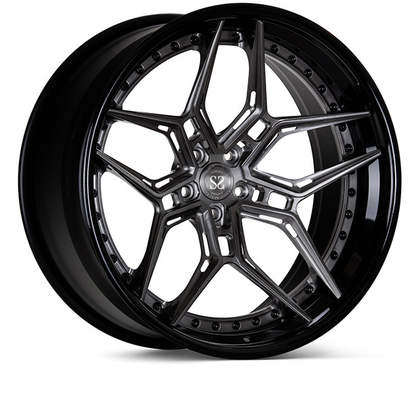 3 PC EVO4R Rims Forged 18 19 20 21 22 นิ้วสำหรับ VW T5 T6 Brushed Black Wheels