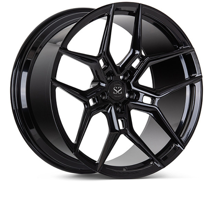 ล้อฟอร์จ 24 นิ้ว 1 ชิ้นสีดำเงา EVO4 Monoblock สำหรับ S6 Car Rims