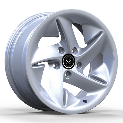 6061-T6 ขอบล้อฟอร์จ 1 ชิ้นพร้อมลวดลาย PCD 5x112 สีเงิน